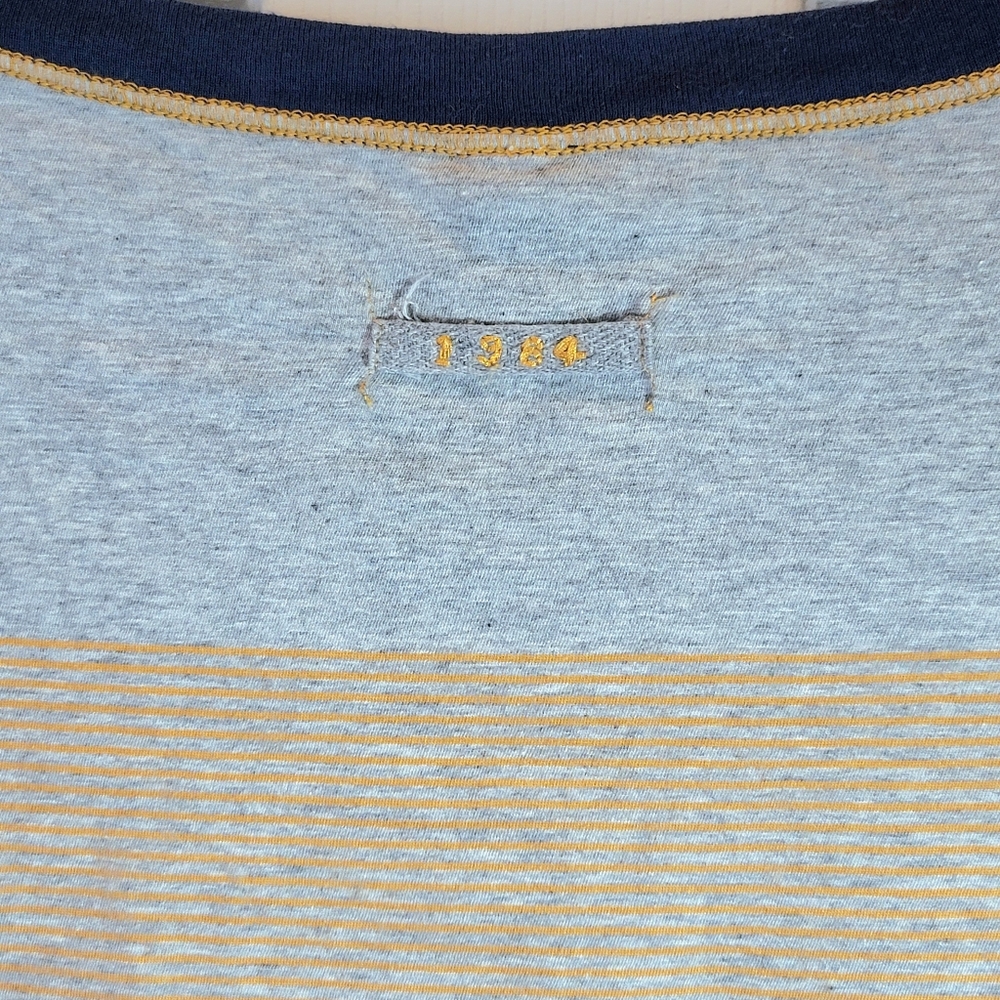 We The Free People Shirt Womens Small Gray Oversized Crop Boxy Stripe Girl Crush - Picture 7 of 12